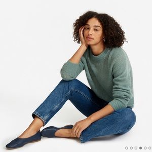 Everlane The Oversized Alpaca Crew size S Pomona Green